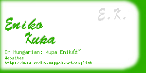 eniko kupa business card
